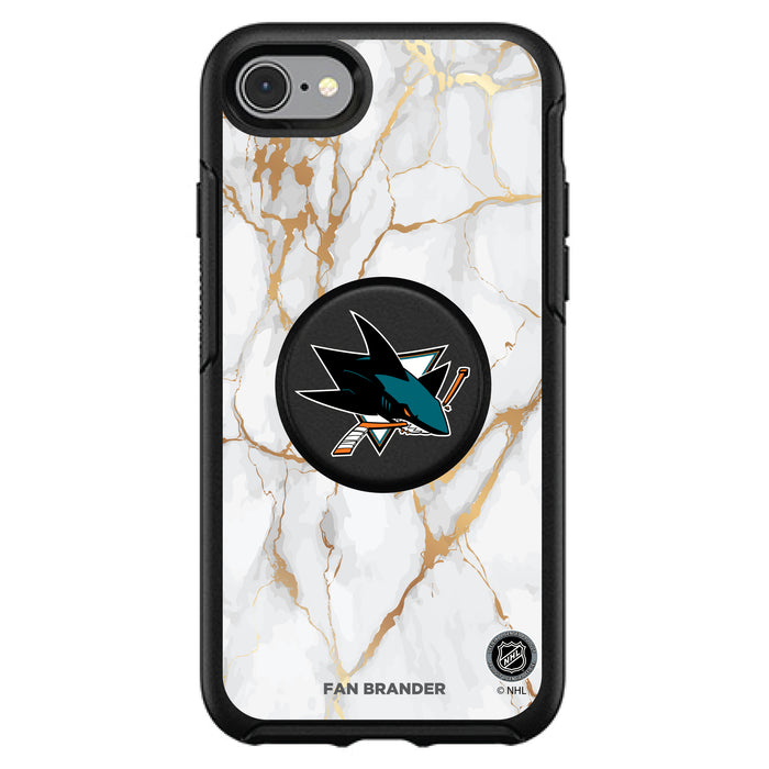 OtterBox Otter + Pop symmetry Phone case with San Jose Sharks White Marble design