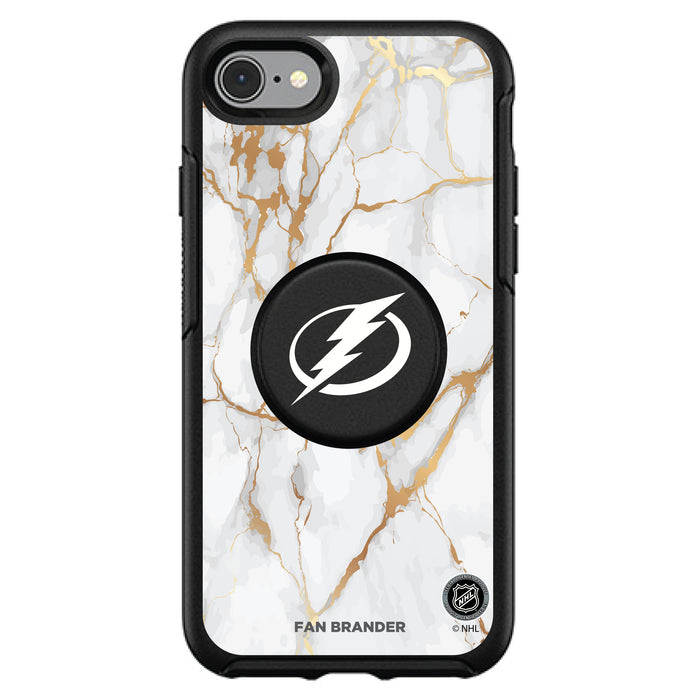 OtterBox Otter + Pop symmetry Phone case with Tampa Bay Lightning White Marble design