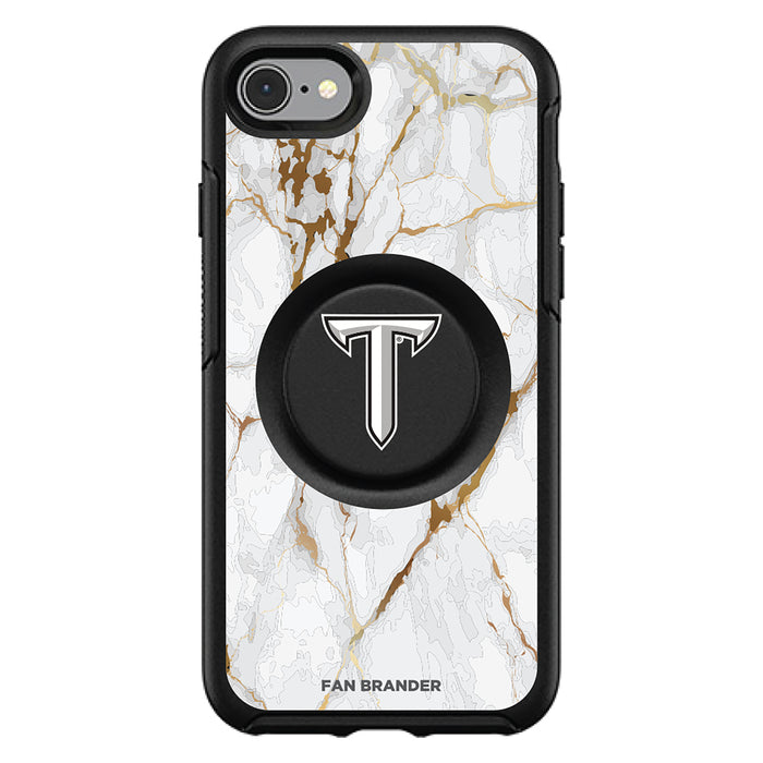 OtterBox Otter + Pop symmetry Phone case with Troy Trojans White Marble Background