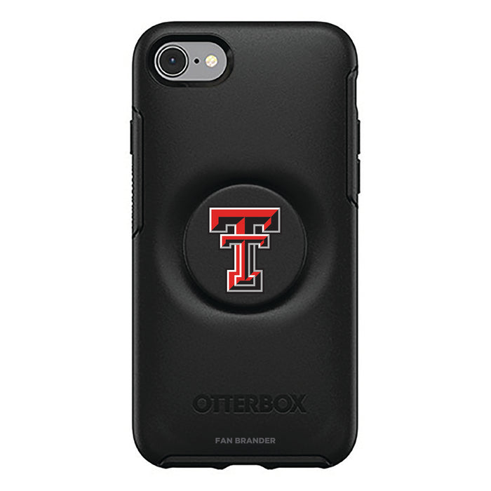 OtterBox Otter + Pop symmetry Phone case with Texas Tech Red Raiders Primary Logo