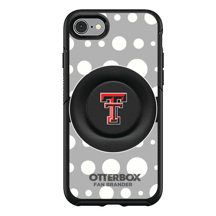 OtterBox Otter + Pop symmetry Phone case with Texas Tech Red Raiders Polka Dots design
