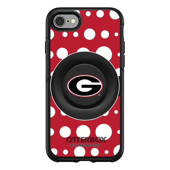 OtterBox Otter + Pop symmetry Phone case with Georgia Bulldogs Polka Dots design