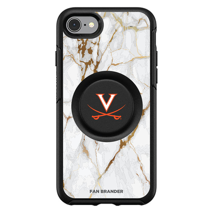 OtterBox Otter + Pop symmetry Phone case with Virginia Cavaliers White Marble Background