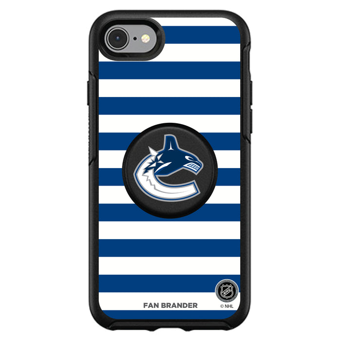OtterBox Otter + Pop symmetry Phone case with Vancouver Canucks Stripes Design