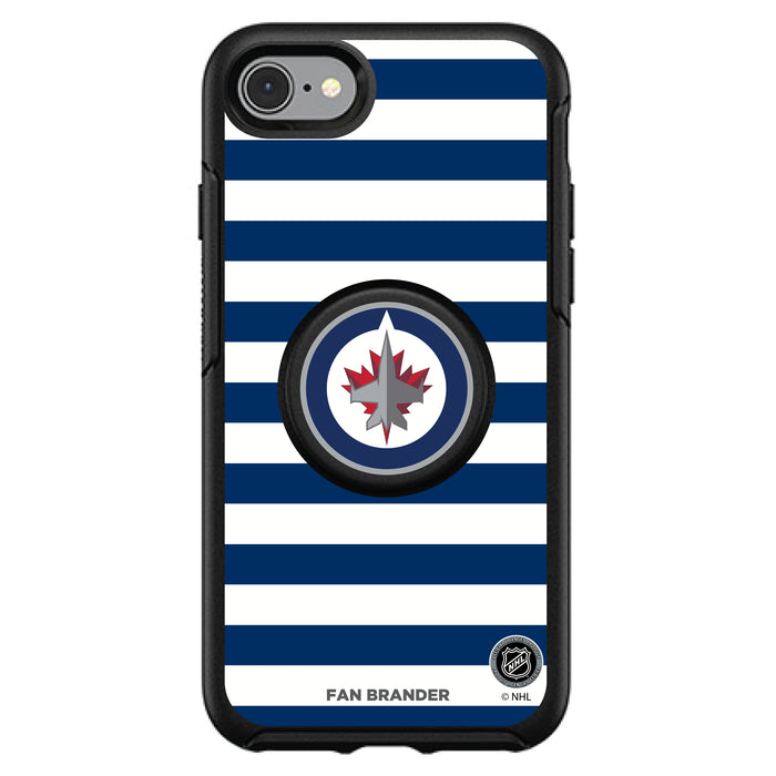 OtterBox Otter + Pop symmetry Phone case with Winnipeg Jets Stripes Design