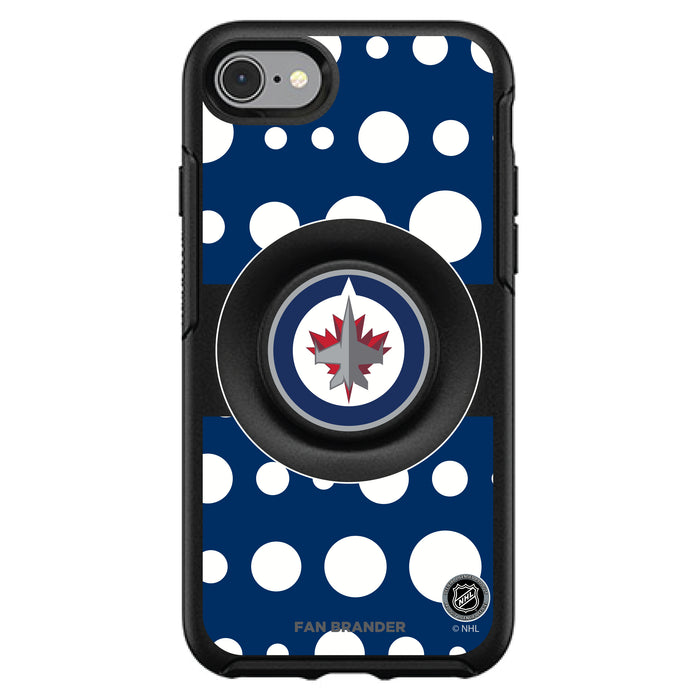 OtterBox Otter + Pop symmetry Phone case with Winnipeg Jets Polka Dots design
