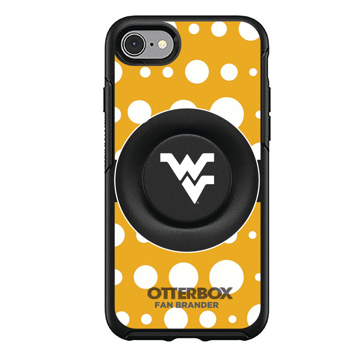 OtterBox Otter + Pop symmetry Phone case with West Virginia Mountaineers Polka Dots design