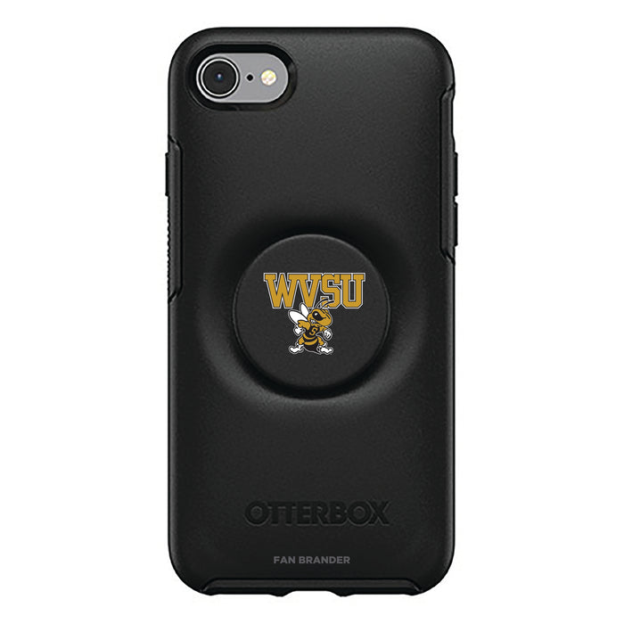 OtterBox Otter + Pop symmetry Phone case with West Virginia State Univ Yellow Jackets Primary Logo