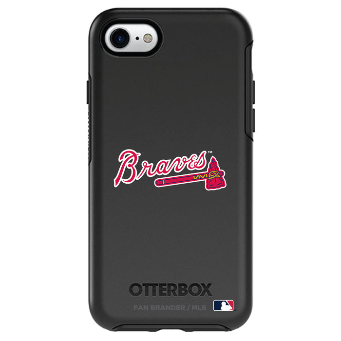 OtterBox Black Phone case with Atlanta Braves Secondary Logo