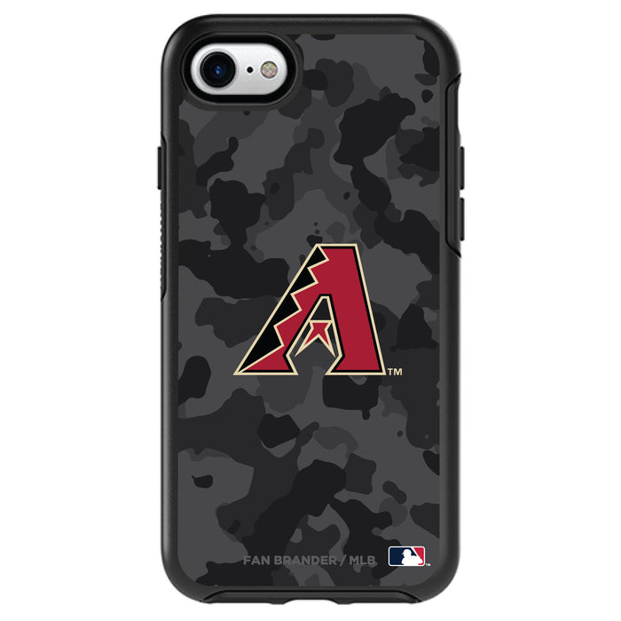 OtterBox Black Phone case with Arizona Diamondbacks Primary Logo Urban Camo background