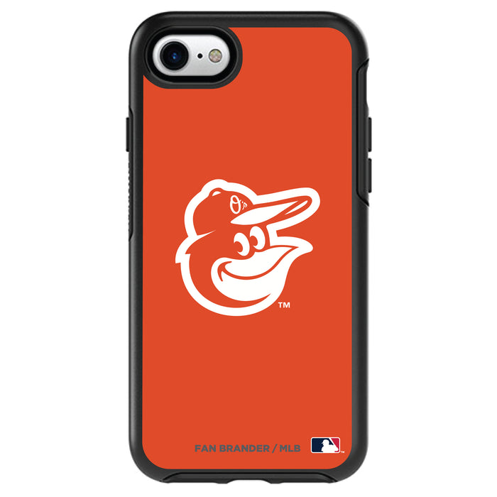 OtterBox Black Phone case with Baltimore Orioles Primary Logo and Team Background