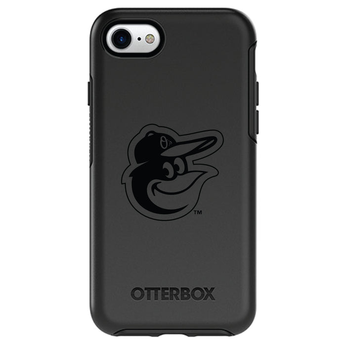 OtterBox Black Phone case with Baltimore Orioles Primary Logo in Black