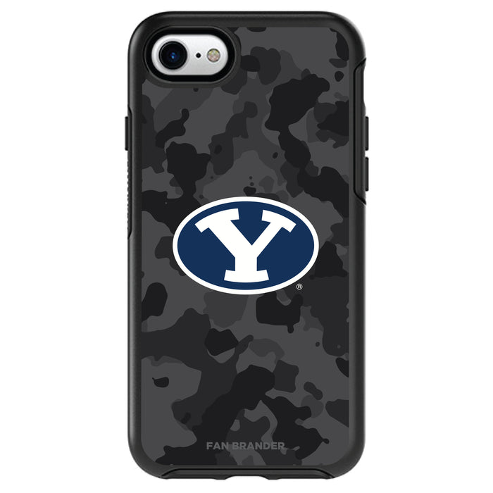 OtterBox Black Phone case with Brigham Young Cougars Urban Camo Background