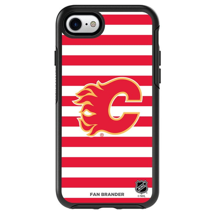OtterBox Black Phone case with Calgary Flames Stripes
