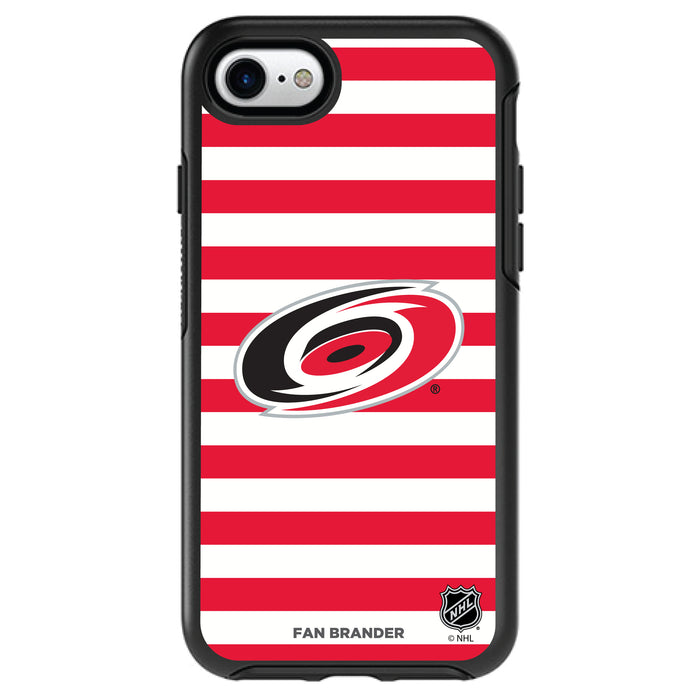 OtterBox Black Phone case with Carolina Hurricanes Primary Logo and Striped Design