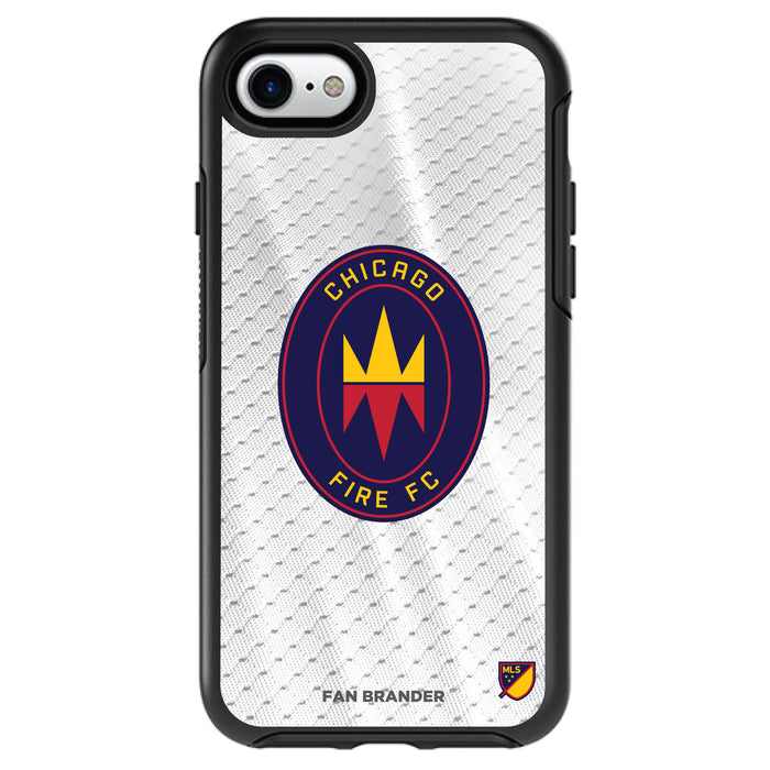 OtterBox Black Phone case with Chicago Fire Primary Logo on Jersey Design