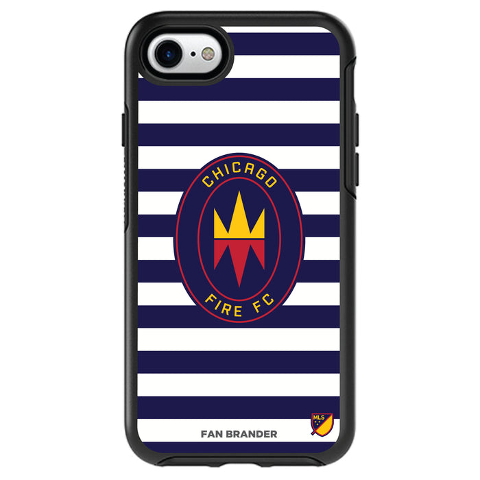 OtterBox Black Phone case with Chicago Fire Stripes