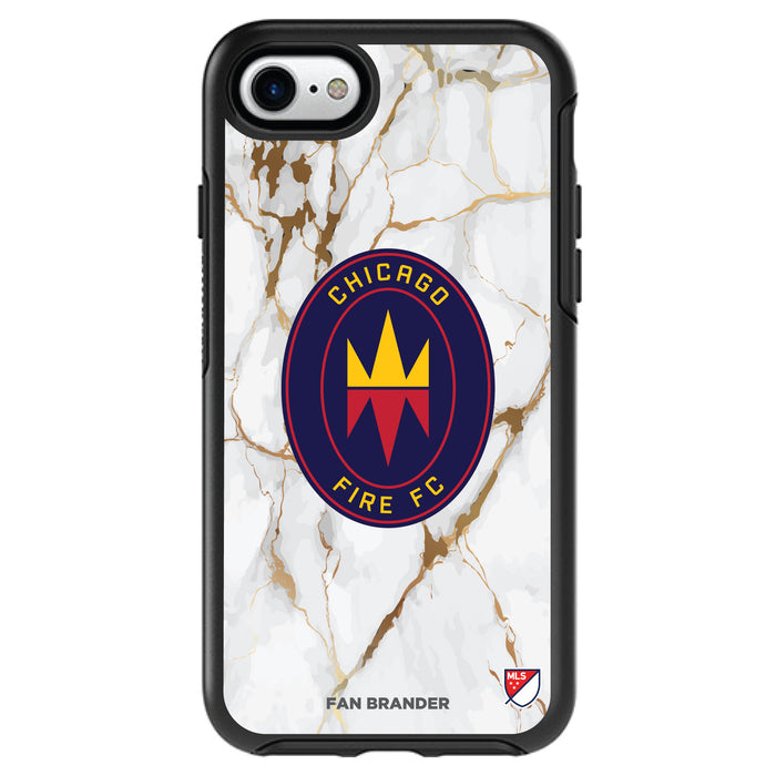 OtterBox Black Phone case with Chicago Fire White Marble Design