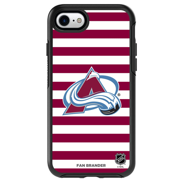 OtterBox Black Phone case with Colorado Avalanche Primary Logo and Striped Design