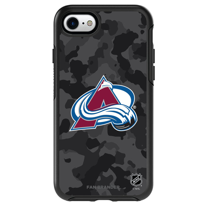 OtterBox Black Phone case with Colorado Avalanche Urban Camo design