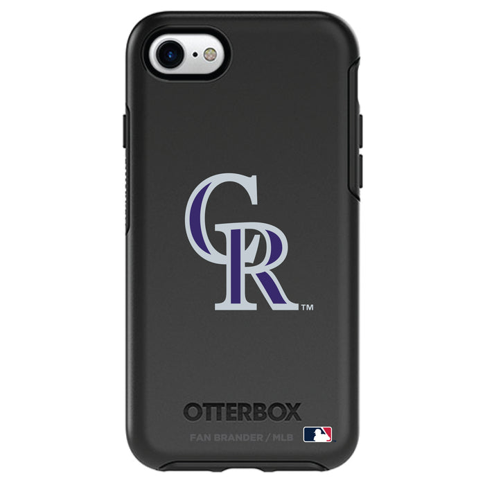 OtterBox Black Phone case with Colorado Rockies Primary Logo