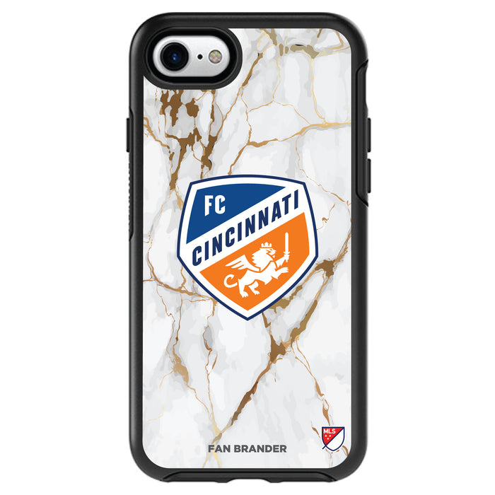 OtterBox Black Phone case with FC Cincinnati White Marble Design