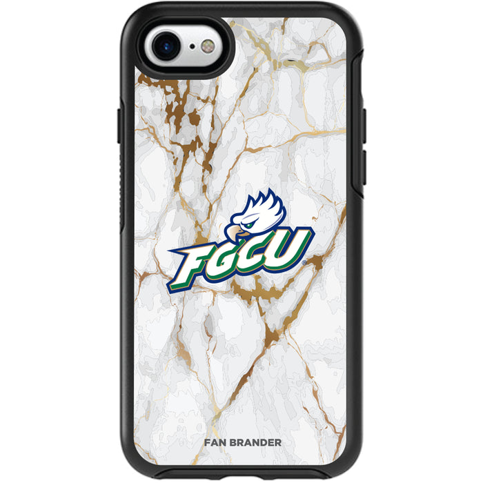 OtterBox Black Phone case with Florida Gulf Coast Eagles White Marble Background