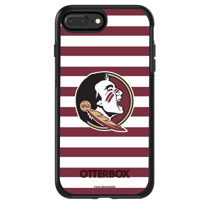 OtterBox Black Phone case with Florida State Seminoles Tide Primary Logo and Striped Design