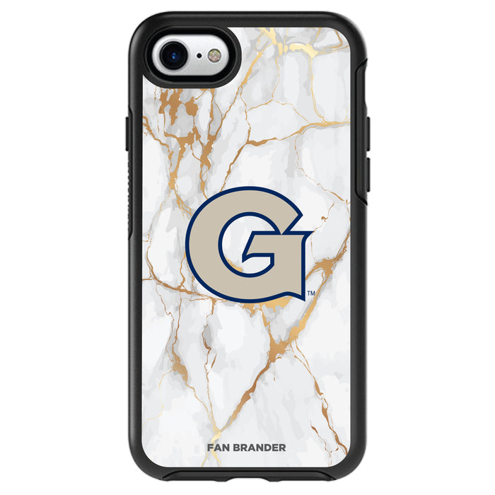 OtterBox Black Phone case with Georgetown Hoyas White Marble Background