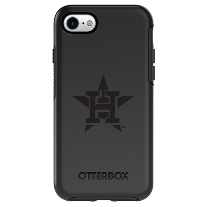 OtterBox Black Phone case with Houston Astros Primary Logo in Black