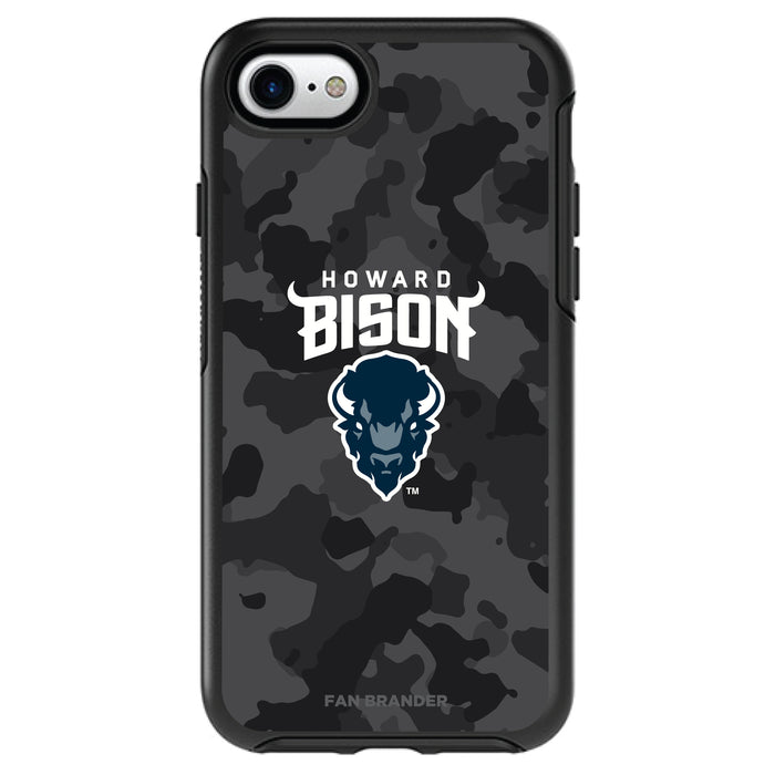OtterBox Black Phone case with Howard Bison Urban Camo Background