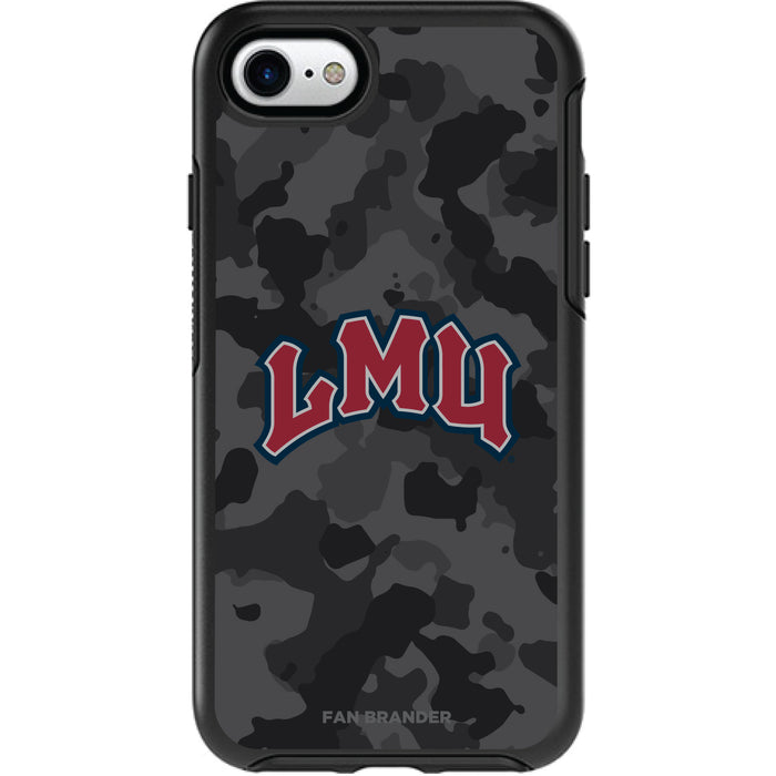 OtterBox Black Phone case with Loyola Marymount University Lions Urban Camo Background
