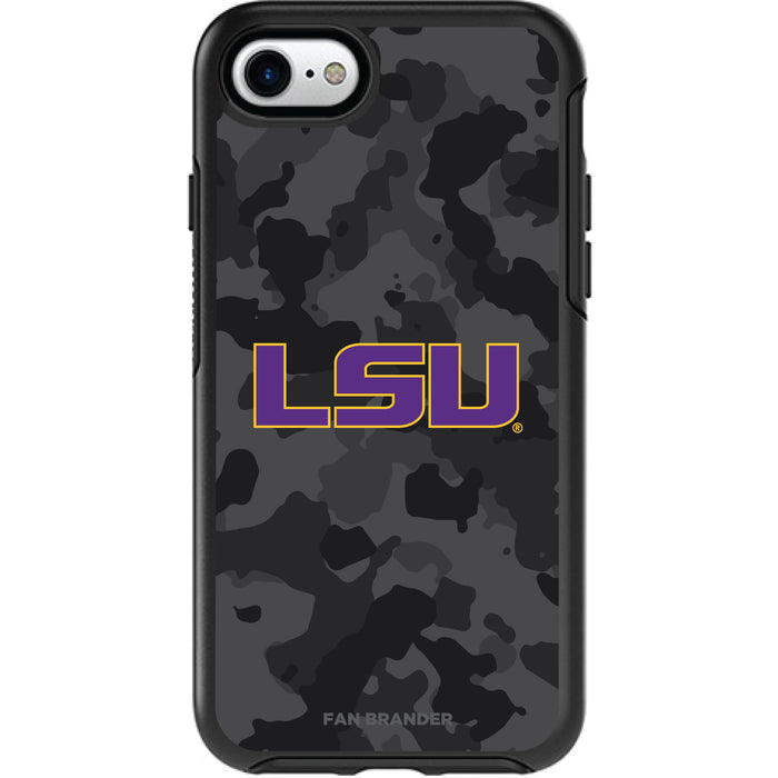 OtterBox Black Phone case with LSU Tigers Urban Camo Background