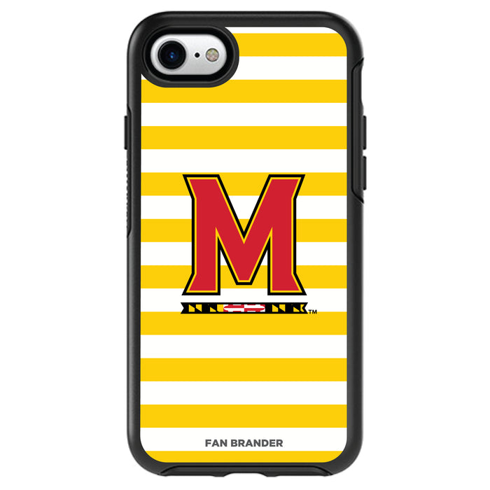 OtterBox Black Phone case with Maryland Terrapins Tide Primary Logo and Striped Design