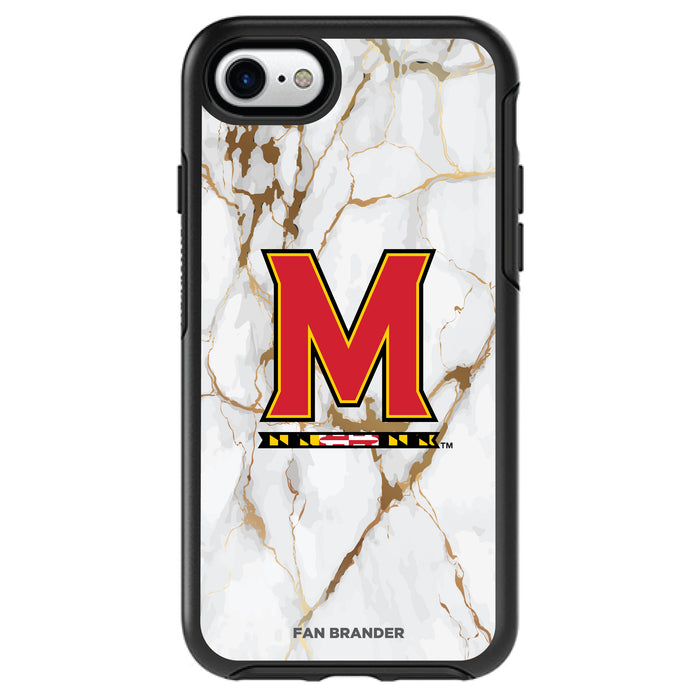 OtterBox Black Phone case with Maryland Terrapins White Marble Design