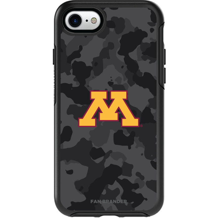 OtterBox Black Phone case with Minnesota Golden Gophers Urban Camo Background