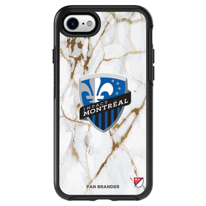 OtterBox Black Phone case with Montreal Impact White Marble Design