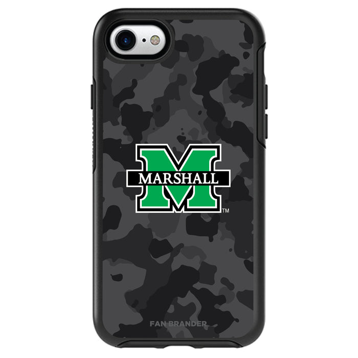 OtterBox Black Phone case with Marshall Thundering Herd Urban Camo Background