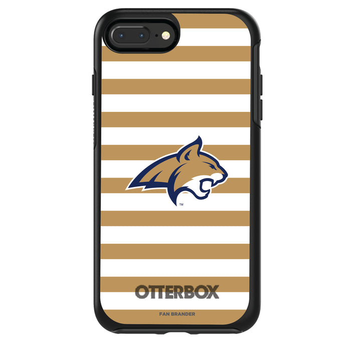 OtterBox Black Phone case with Montana State Bobcats Tide Primary Logo and Striped Design