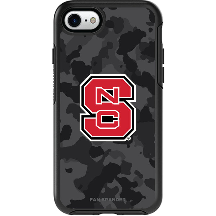 OtterBox Black Phone case with NC State Wolfpack Urban Camo Background