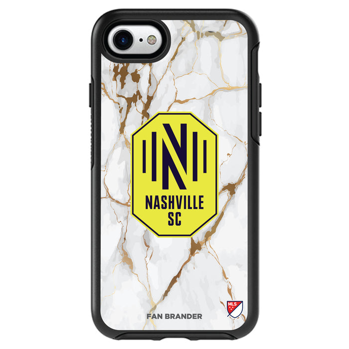 OtterBox Black Phone case with Nashville SC White Marble Design