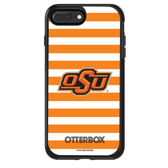 OtterBox Black Phone case with Oklahoma State Cowboys Tide Primary Logo and Striped Design