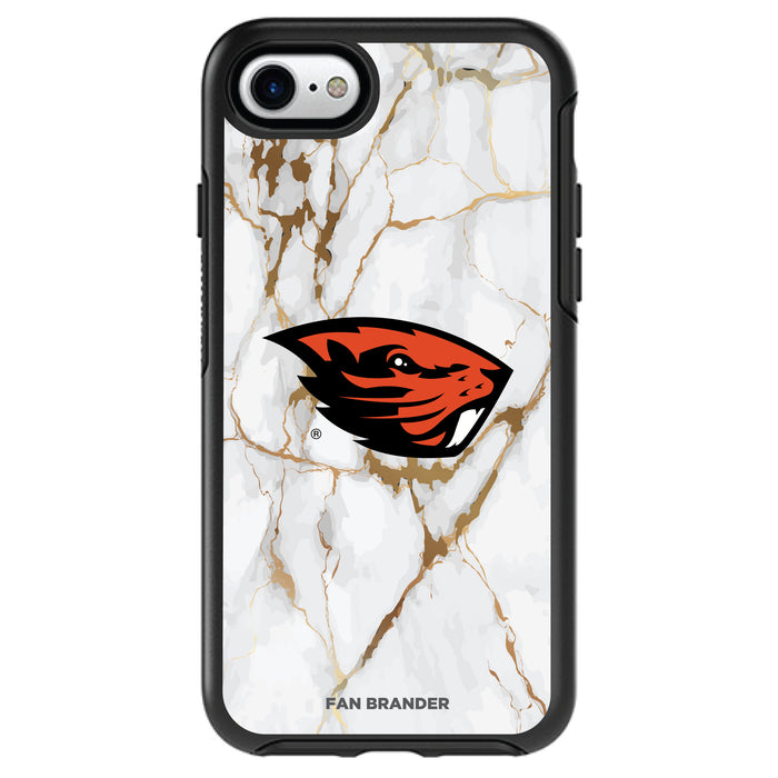 OtterBox Black Phone case with Oregon State Beavers White Marble Design