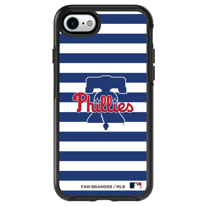 OtterBox Black Phone case with Philadelphia Phillies Primary Logo and Striped Design