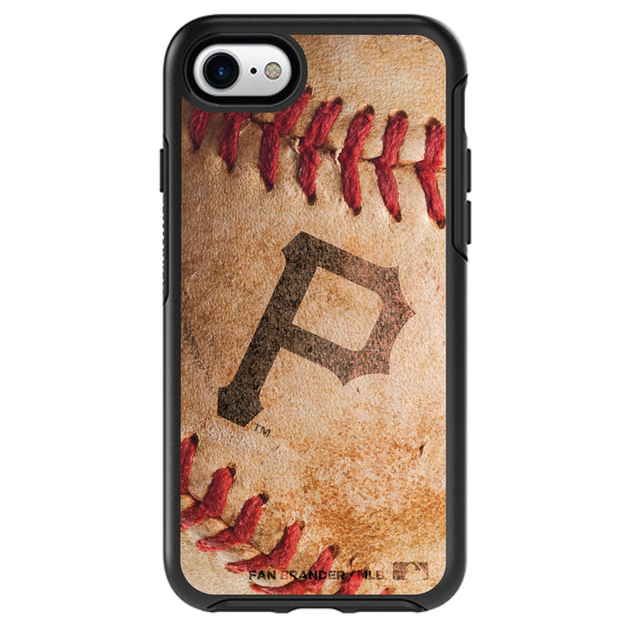 OtterBox Black Phone case with Pittsburgh Pirates Primary Logo and Baseball Design