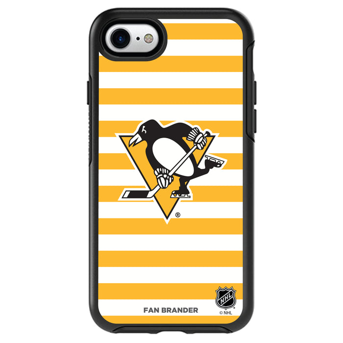 OtterBox Black Phone case with Pittsburgh Penguins Stripes