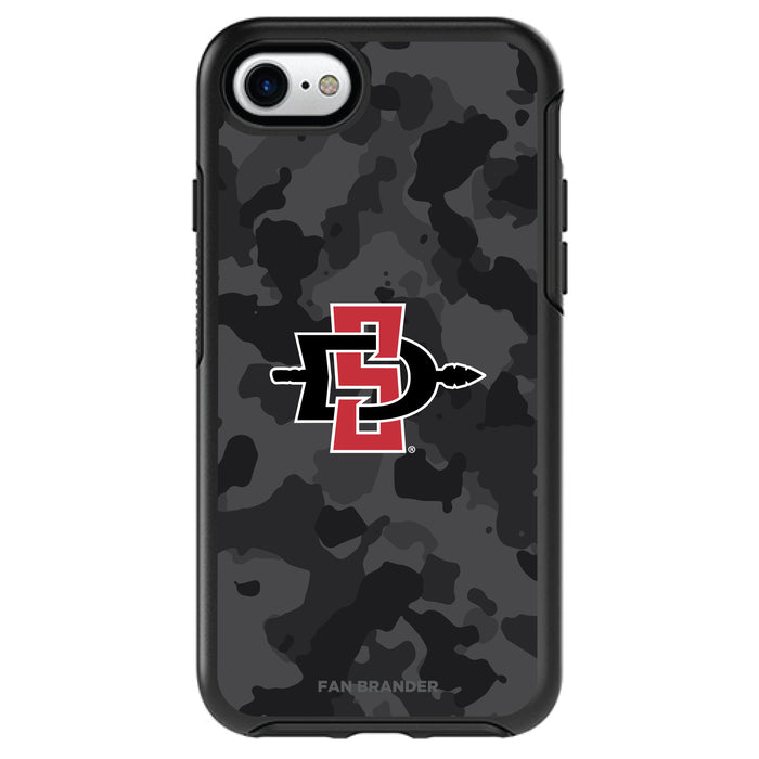 OtterBox Black Phone case with San Diego State Aztecs Urban Camo Background