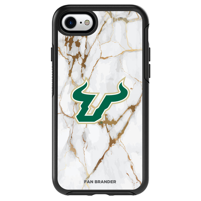 OtterBox Black Phone case with South Florida Bulls White Marble Design