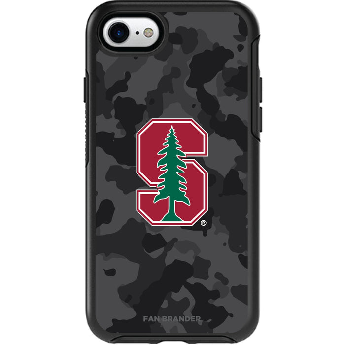 OtterBox Black Phone case with Stanford Cardinal Urban Camo Background