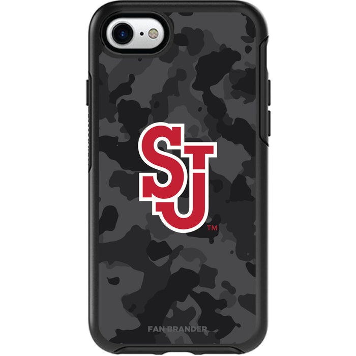 OtterBox Black Phone case with St. John's Red Storm Urban Camo Background